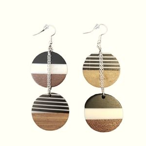 Opposite Circles Earrings Handmade